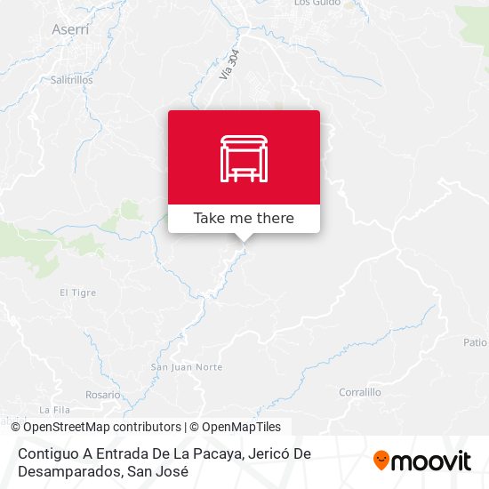 Contiguo A Entrada De La Pacaya, Jericó De Desamparados map