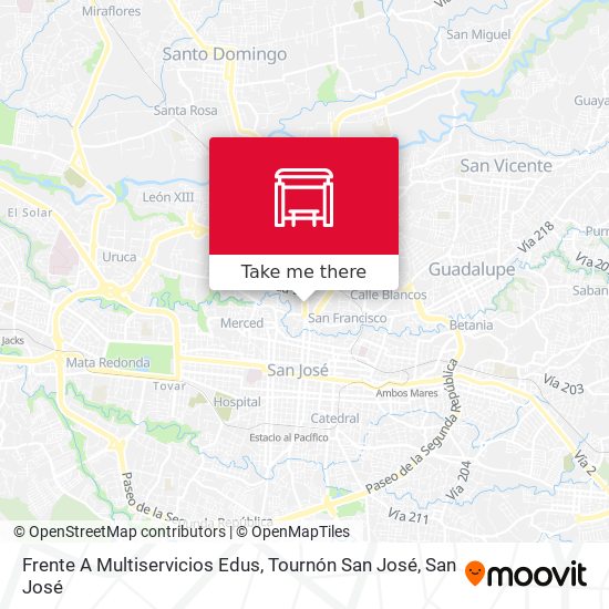 Frente A Multiservicios Edus, Tournón San José map