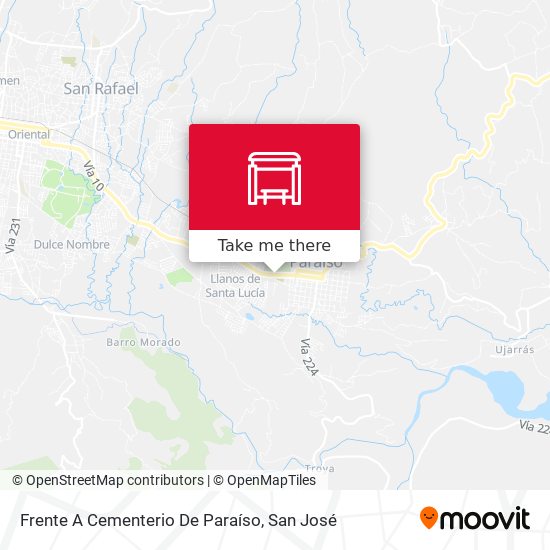 Frente A Cementerio De Paraíso map