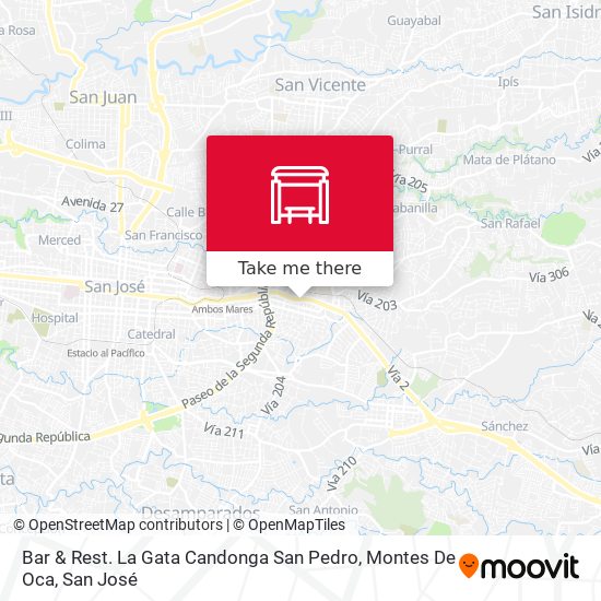 Bar & Rest. La Gata Candonga San Pedro, Montes De Oca map