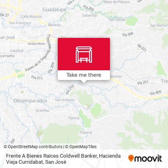 Frente A Bienes Raíces Coldwell Banker, Hacienda Vieja Curridabat map