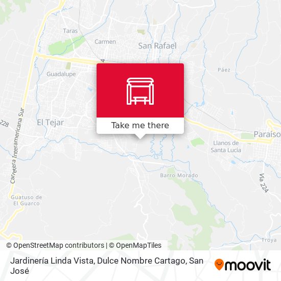 Mapa de Jardinería Linda Vista, Dulce Nombre Cartago