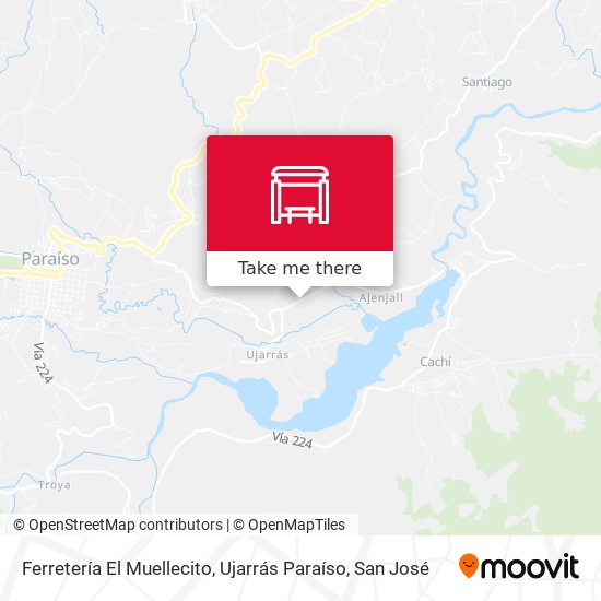 Mapa de Ferretería El Muellecito, Ujarrás Paraíso