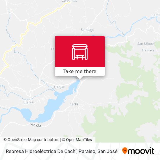 Represa Hidroeléctrica De Cachí, Paraíso map