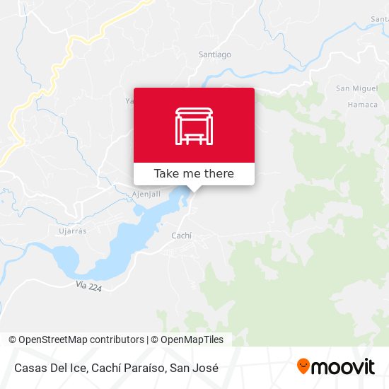 Casas Del Ice, Cachí Paraíso map