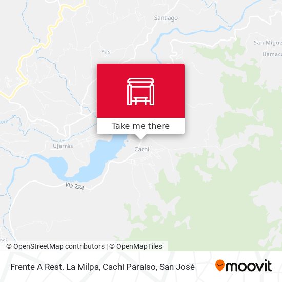 Mapa de Frente A Rest. La Milpa, Cachí Paraíso