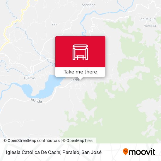 Iglesia Católica De Cachí, Paraíso map