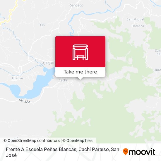 Frente A Escuela Peñas Blancas, Cachí Paraíso map