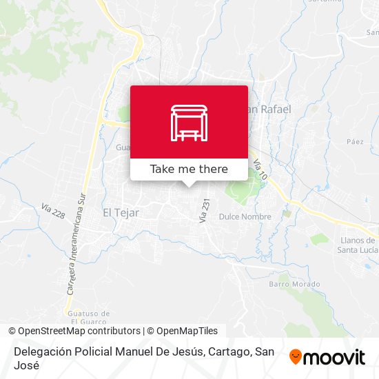 Delegación Policial Manuel De Jesús, Cartago map