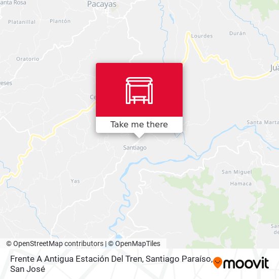 Frente A Antigua Estación Del Tren, Santiago Paraíso map