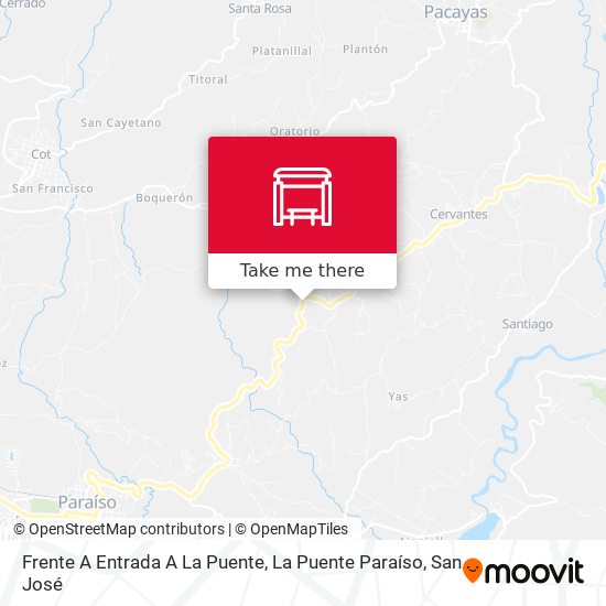 Frente A Entrada A La Puente, La Puente Paraíso map