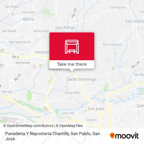 Panadería Y Repostería Chantilly, San Pablo map