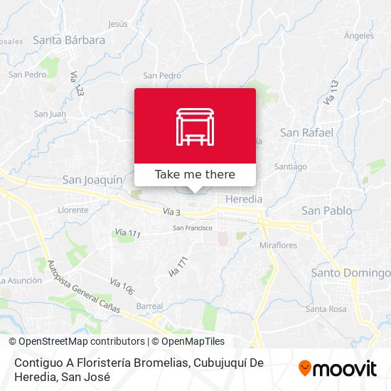Contiguo A Floristería Bromelias, Cubujuquí De Heredia map