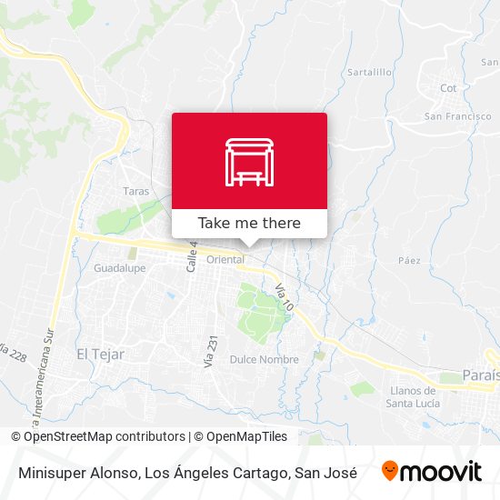 Minisuper Alonso, Los Ángeles Cartago map