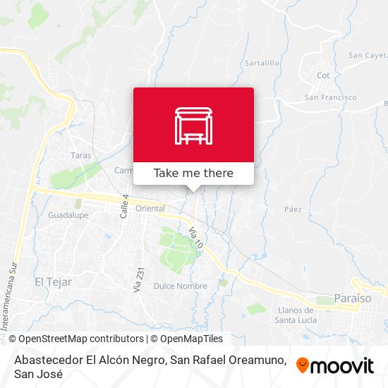 Abastecedor El Alcón Negro, San Rafael Oreamuno map