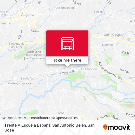Mapa de Frente A Escuela España, San Antonio Belén
