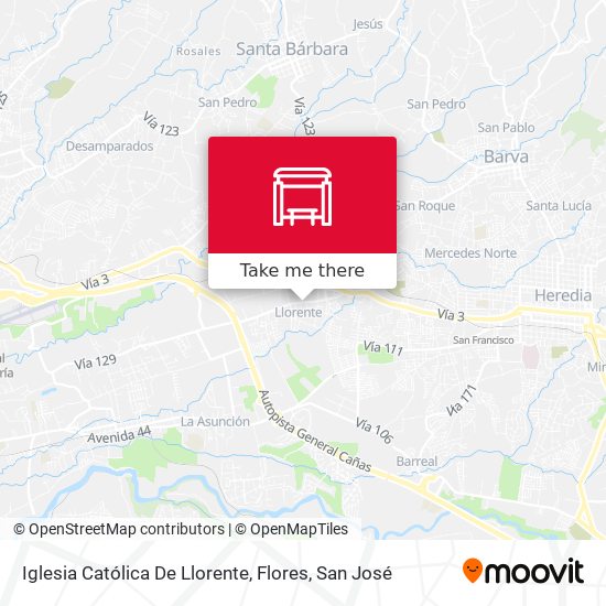 Iglesia Católica De Llorente, Flores map
