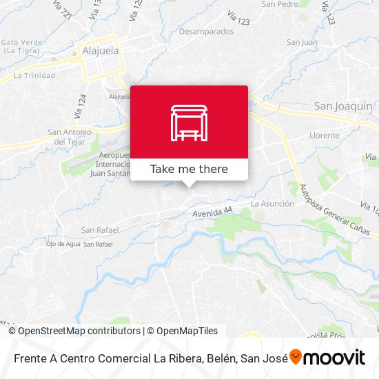 Mapa de Frente A Centro Comercial La Ribera, Belén
