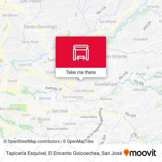 Tapicería Esquivel, El Encanto Goicoechea map