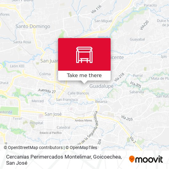 Cercanías Perimercados Montelimar, Goicoechea map
