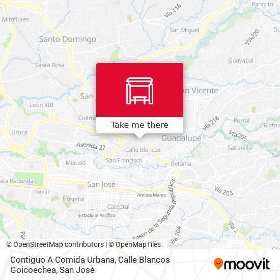 Contiguo A Comida Urbana, Calle Blancos Goicoechea map