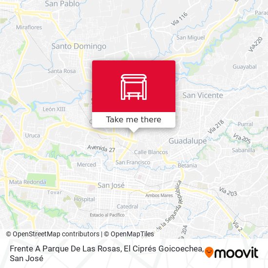 Frente A Parque De Las Rosas, El Ciprés Goicoechea map