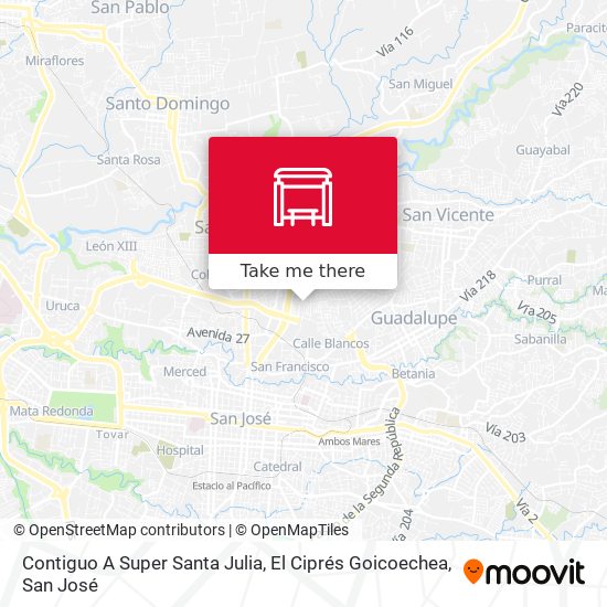 Mapa de Contiguo  A Super Santa Julia, El Ciprés Goicoechea