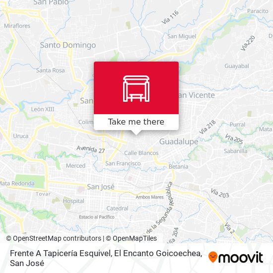 Frente A Tapicería Esquivel, El Encanto Goicoechea map