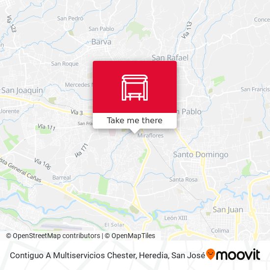 Contiguo A Multiservicios Chester, Heredia map