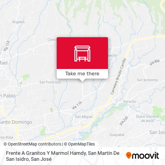Frente A Granitos Y Marmol Hamdy, San Martín De San Isidro map