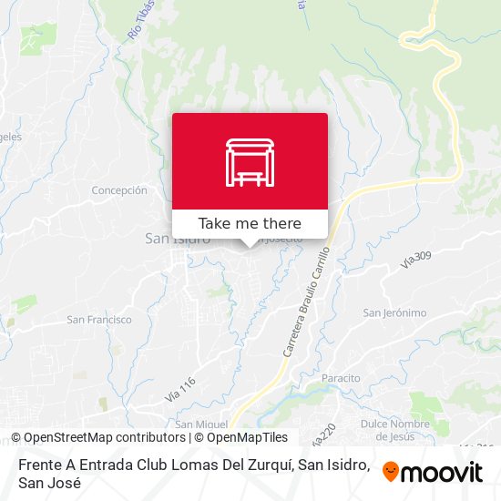 Frente A Entrada Club Lomas Del Zurquí, San Isidro map