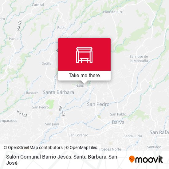 Salón Comunal Barrio Jesús, Santa Bárbara map