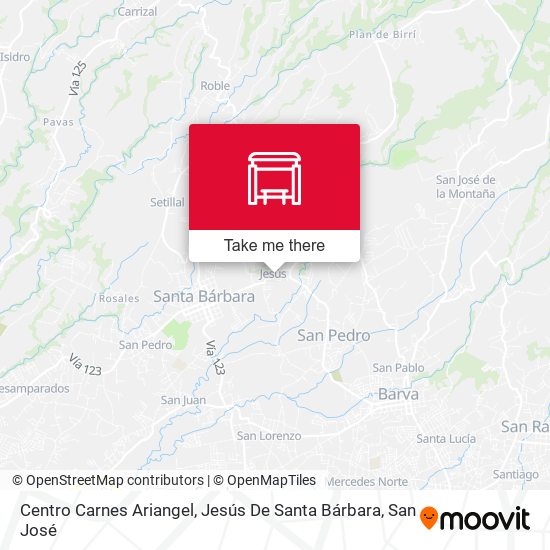 Mapa de Centro Carnes Ariangel, Jesús De Santa Bárbara