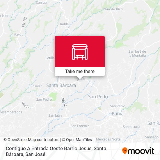 Contiguo A Entrada Oeste Barrio Jesús, Santa Bárbara map