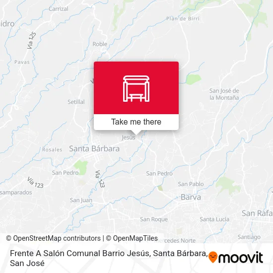 Mapa de Frente A Salón Comunal Barrio Jesús, Santa Bárbara
