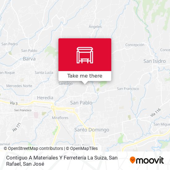 Contiguo A Materiales Y Ferretería La Suiza, San Rafael map