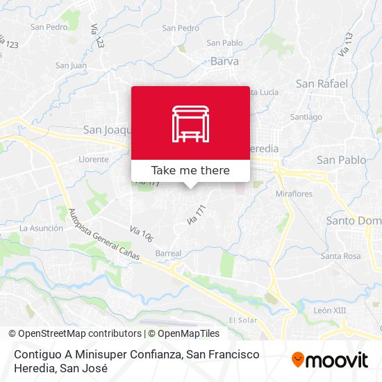 Contiguo A Minisuper Confianza, San Francisco Heredia map