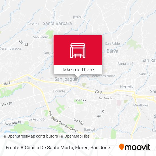 Frente A Capilla De Santa Marta, Flores map