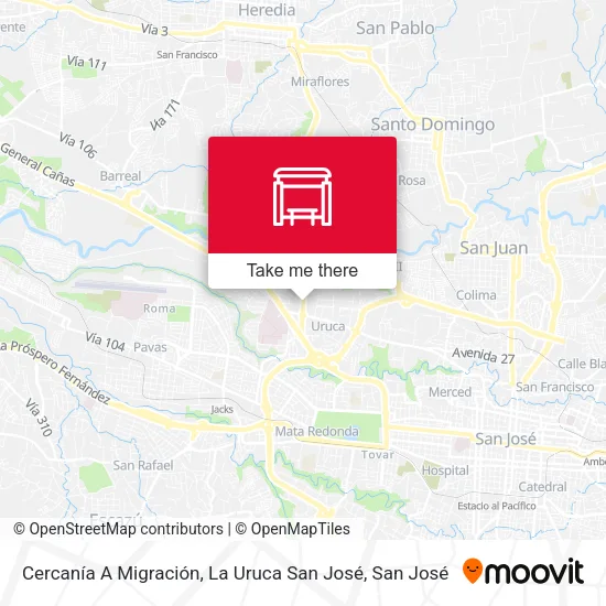 Cercanía A Migración, La Uruca San José map