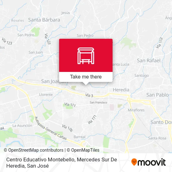 Centro Educativo Montebello, Mercedes Sur De Heredia map