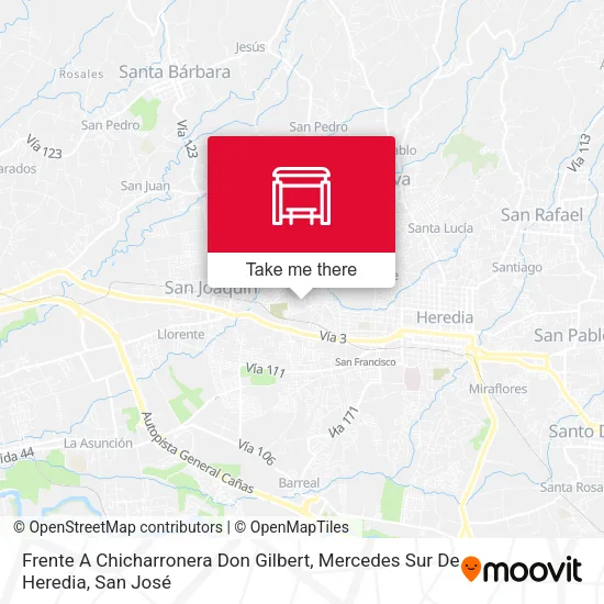 Frente A Chicharronera Don Gilbert, Mercedes Sur De Heredia map