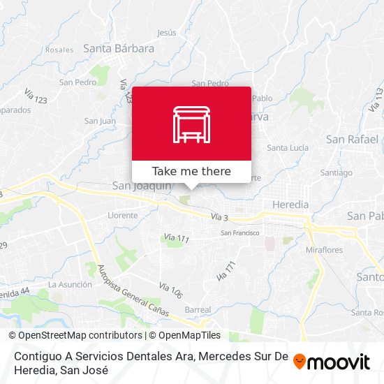 Contiguo A Servicios Dentales Ara, Mercedes Sur De Heredia map
