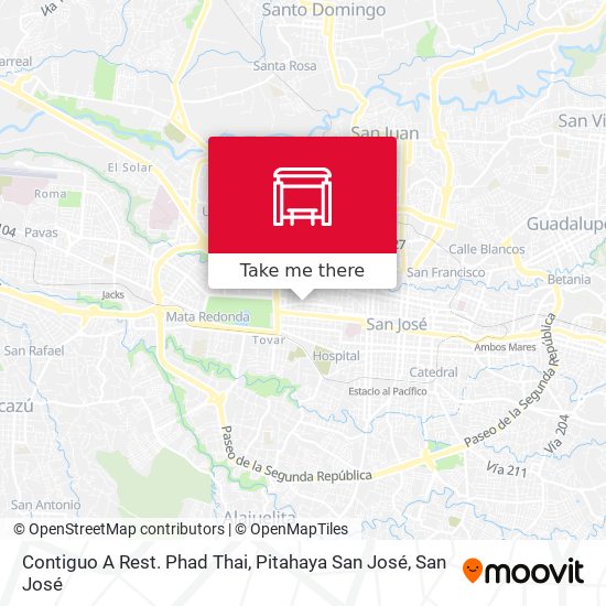 Contiguo A Rest. Phad Thai, Pitahaya San José map