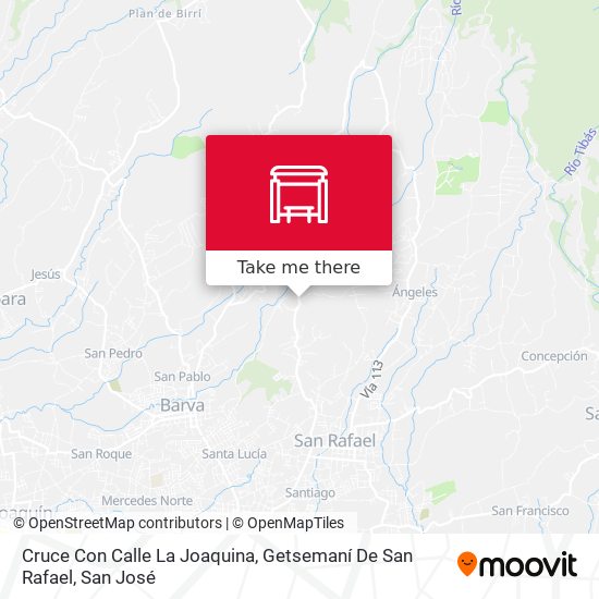 Cruce Con Calle La Joaquina, Getsemaní De San Rafael map