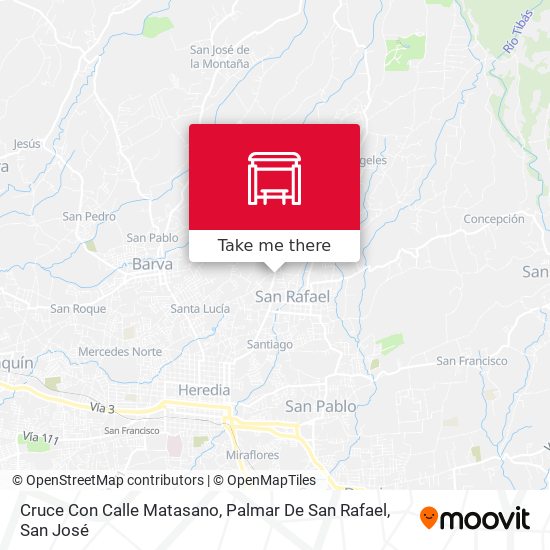 Cruce Con Calle Matasano, Palmar De San Rafael map