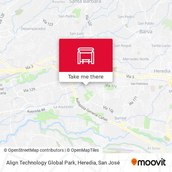Align Technology Global Park, Heredia map