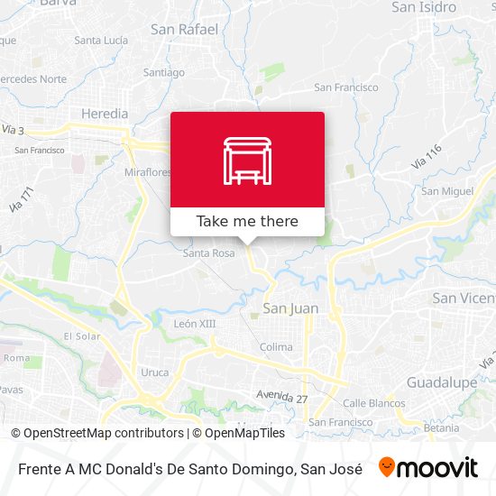 Frente A MC Donald's De Santo Domingo map