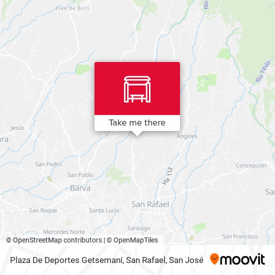 Mapa de Plaza De Deportes Getsemaní, San Rafael
