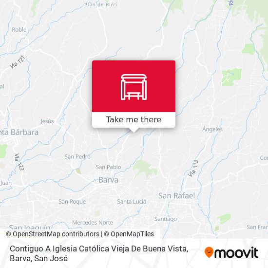 Contiguo A Iglesia Católica Vieja De Buena Vista, Barva map
