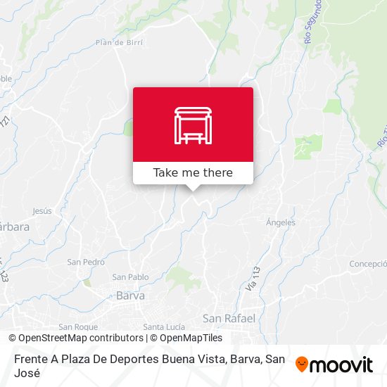 Frente A Plaza De Deportes Buena Vista, Barva map